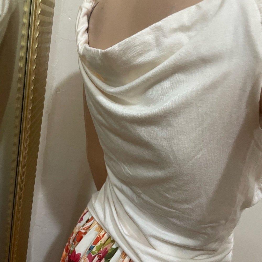 Reformation Cream Off-Shoulder Stretch blouse - Picture 13 of 16